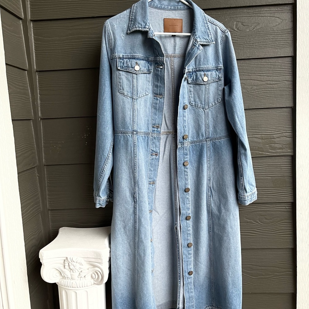 Sanctuary Ramsey Denim Trench.New . Light blue.Size S.